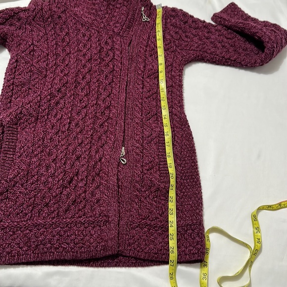 Aran Crafts Knit 100% merino wool cardigan/jacket - Picture 13 of 13